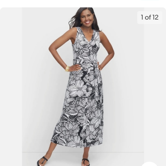 Talbots Dresses & Skirts - Talbots floral button down maxi dress size Medium